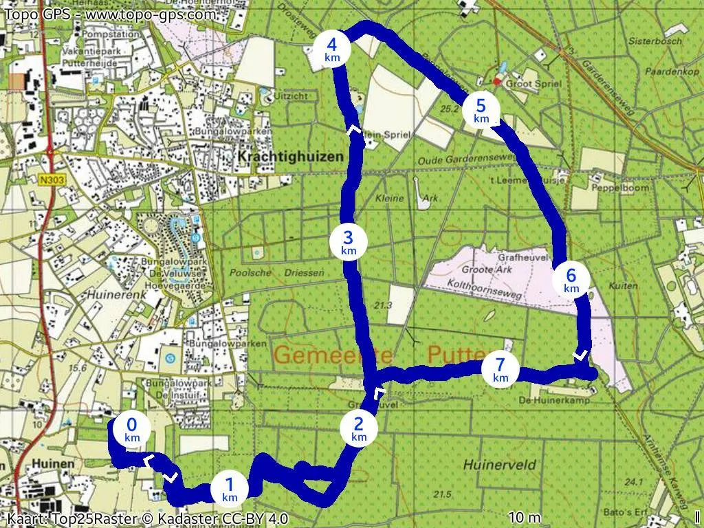 Route Paardenhotel Putten